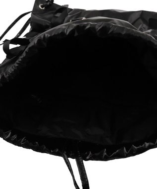 WEGO ドロストリボンギャザーナップサック ブラック