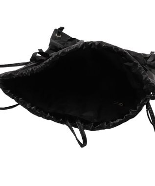 WEGO ドロストリボンギャザーナップサック ブラック