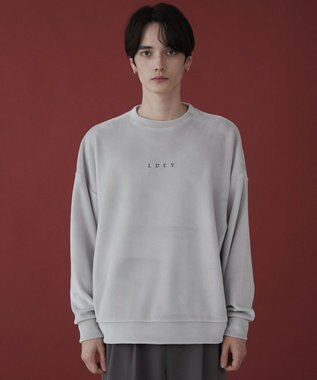 WEGO 【ユニセックス着用ITEM】マイクロシャギーワンポイントプルオーバー ライトグレー