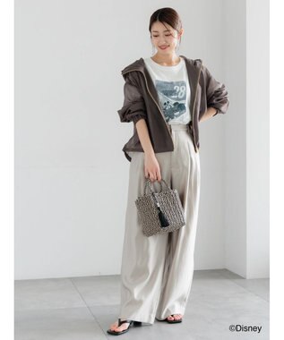 Te chichi 【Disney】MICKEY/フロントプリントTシャツ ブラック