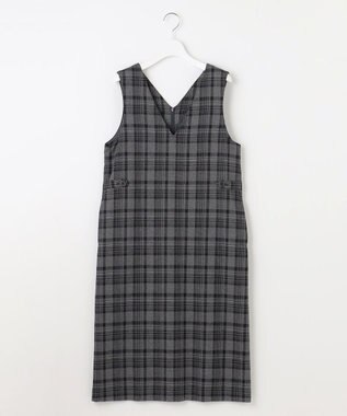 J.PRESS LADIES クラシカル ツイード タータン ジャンパースカート グレー系3