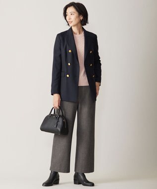 J.PRESS LADIES 【洗える】WOOL BLEND AIR ケーブル ニット ピンク系