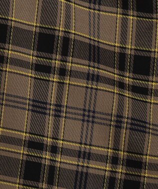 組曲 シアーツイルチェック ハイネックブラウス ダークブラウン系3