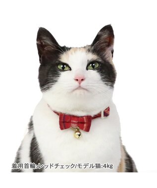PET PARADISE 猫用 首輪 タータンチェック 【小】 【中】  レッドチェック レッドチェック