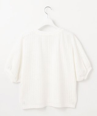 自由区 【カタログ掲載・洗える】チェックジャカード カットソー オフホワイト