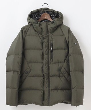 JOSEPH ABBOUD MOUNTAIN 【サステナブル/軽量/7ポケット/JAPANファブリック】ライトナイロンワッシャーアウトドア ダウンブルゾン カーキ系