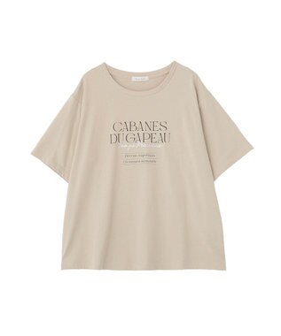 Green Parks 【適ON】多段きれい目ロゴＴシャツ Beige