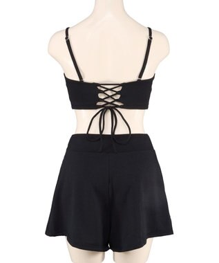 San-ai Resort（三愛水着楽園） WEB限定メッシュTシャツブラトップ4点セット水着 ブラック2