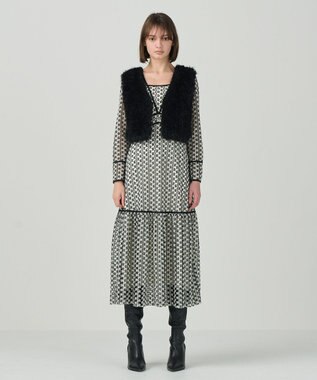 GRACE CONTINENTAL ショートファーベスト ブラック