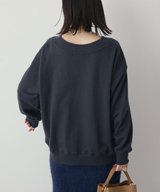 AMERICAN HOLIC Vネックワンポイントロゴスウェットプルオーバー Charcoal Gray