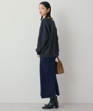 AMERICAN HOLIC Vネックワンポイントロゴスウェットプルオーバー Charcoal Gray