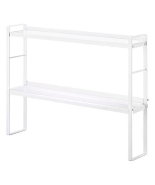 tower コンロ奥隙間ラック タワー 2段 ホワイト ホワイト