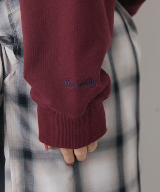 AMERICAN HOLIC Vネックワンポイントロゴスウェットプルオーバー Bordeaux