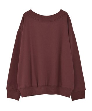 AMERICAN HOLIC Vネックワンポイントロゴスウェットプルオーバー Bordeaux