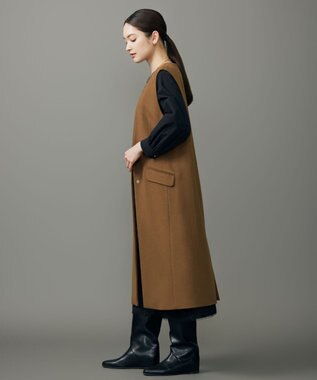 自由区 S 【カタログ掲載】Super100sライトビーバー ジレ キャメル