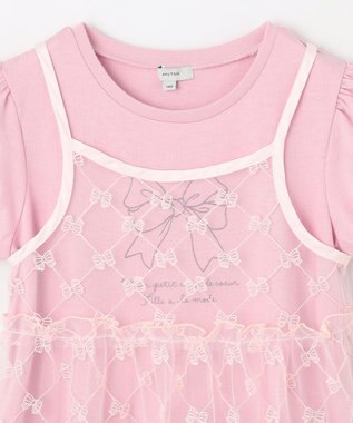 ANY KIDS チュールキャミソール付き ワンピース ピンク