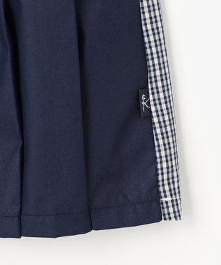 組曲 KIDS 【150-170㎝】 チェックプリーツ キュロット サックスブルー