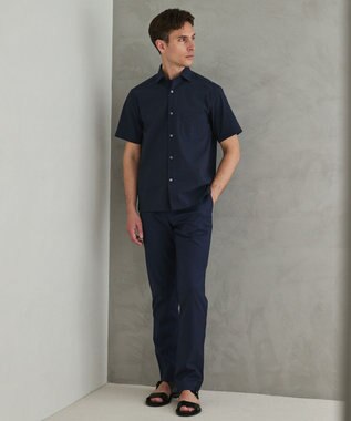 GOTAIRIKU チノ以上スラックス未満のドレス感【接触冷感/吸水速乾/ストレッチ】クールモーション コットンパンツ ネイビー系