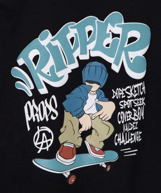 WEGO 【ユニセックス着用ITEM】ユニークモチーフBIGロンT ブラック