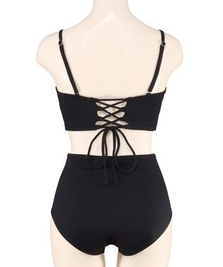 San-ai Resort（三愛水着楽園） WEB限定メッシュTシャツブラトップ4点セット水着 ブラック2