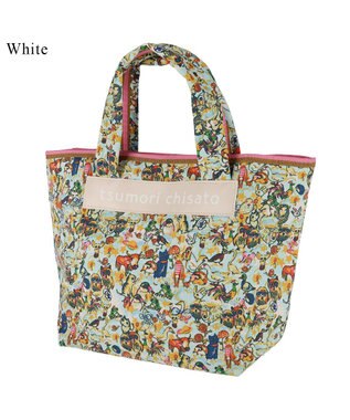tsumori chisato CARRY 森のどうぶつたち ハンドバッグ 中サイズ ホワイト
