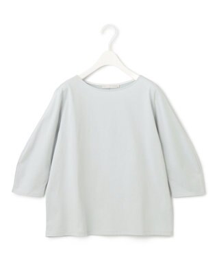 ICB 【接触冷感・UVケア・洗える】 コンフォートプレーティング クレセントスリーブカットソー アイスグレー系