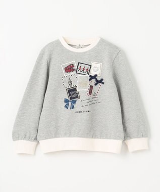 組曲 KIDS 【110-140cm】ロンドンスタンプ トレーナー グレー系