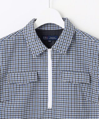 23区GOLF 【WOMEN】ギンガムチェックストレッチワンピース ブルー系3