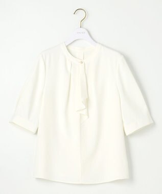 ANY SIS S 【洗える】ラッフルボウ ブラウス オフ