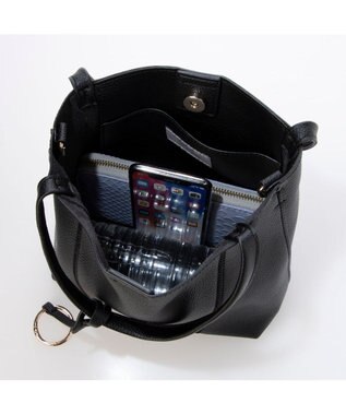 UNBILLION カシュカシュ cachecache / ジグザグステッチ変形ミニバッグ ブラック