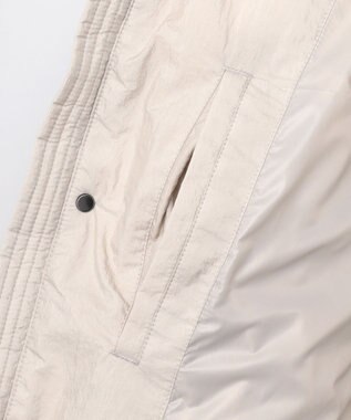 JOSEPH ABBOUD MOUNTAIN 【サステナブル/軽量/7ポケット/JAPANファブリック】ライトナイロンワッシャーアウトドア ダウンブルゾン アイボリー系