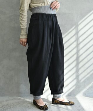 AND WOOL あったかレギンス グレー