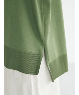 CRAFT STANDARD BOUTIQUE ＵＶカット接触冷感半袖ニットチュニック Khaki