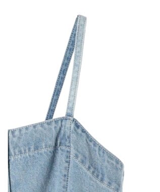 earth music&ecology ボタンキャミデニムワンピース Light Indigo