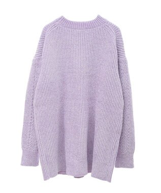 earth music&ecology シャイニーベロアチュニック Lavender