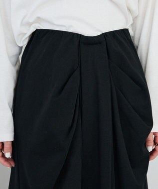 CRAFT STANDARD BOUTIQUE フロントタックドレープワイドパンツ Black