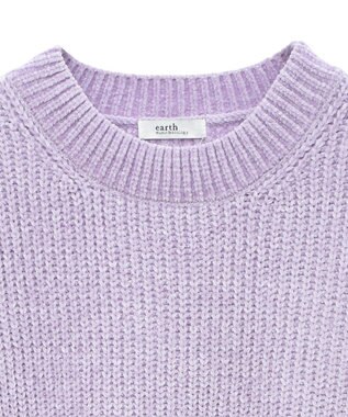 earth music&ecology シャイニーベロアチュニック Lavender