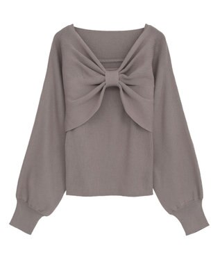 earth music&ecology 【WEB限定】リボンニットアンサンブル Mocha