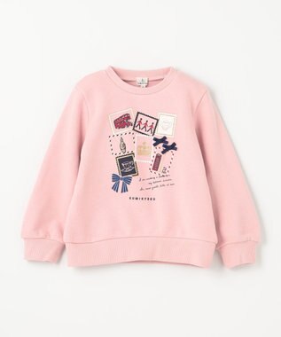 組曲 KIDS 【110-140cm】ロンドンスタンプ トレーナー ピンク系