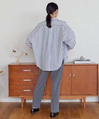 AMERICAN HOLIC イージーケアブロードシャツ Stripe Black