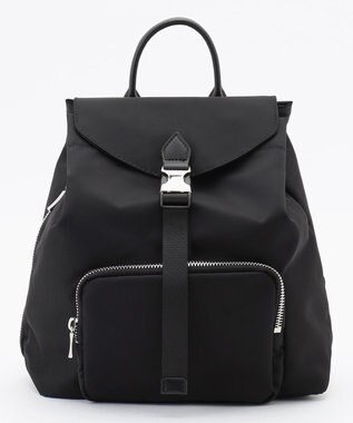 ICB LIMONTA ナイロン フラップ型リュック ブラック系