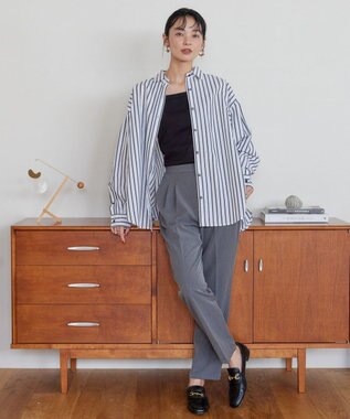 AMERICAN HOLIC イージーケアブロードシャツ Stripe Black