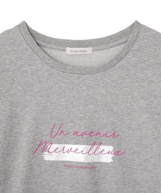 Green Parks 【適ON】箔プリントロゴＴシャツ Gray Mixture