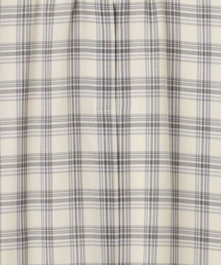 J.PRESS LADIES シアーストライプチェック フレンチスリーブ バンドカラー カットソー ホワイト系3