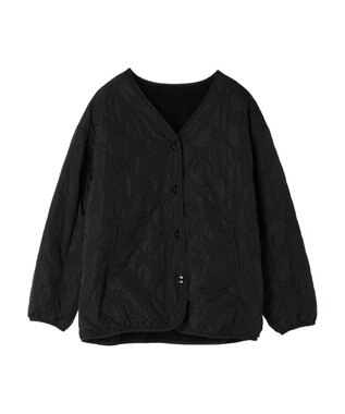 Green Parks ・ＳＵＧＡＲ　ＳＰＯＯＮ　２ｗａｙフラワーキルトブルゾン Black