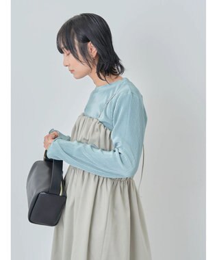 Green Parks ミニプリーツプルオーバー Blue Green