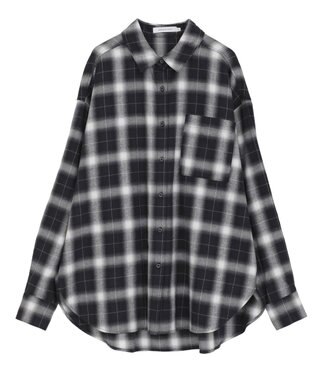 AMERICAN HOLIC ビエラ起毛チェックシャツ Black