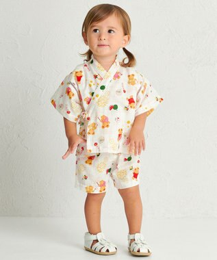  【ミキハウス】【80-120cm】ミキハウスベア 甚平スーツ