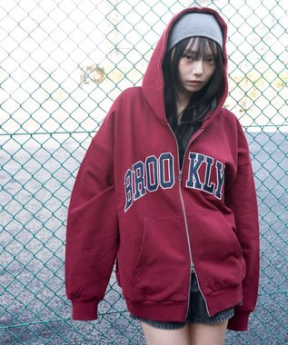 WEGO 【25年秋冬新作】グラフィックBIGZIPパーカー