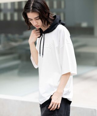 WEGO 【接触冷感/ユニセックス着用ITEM】エンボスロゴグラフィックTPK（SS） ホワイト